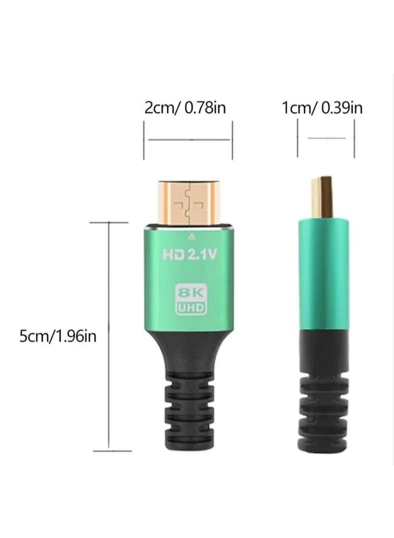 HD Cable 3M HDMI 8K HD 2.1 Ultra HD High-Speed 48Gbps 8K@60Hz HD Braided Cord eARC Dynamic HDR Dolby Vision Compatible with MacBook Pro PS5 - Image 2